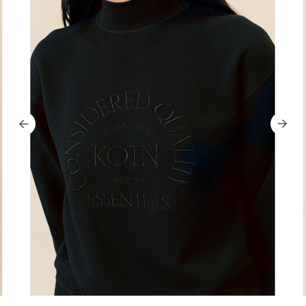 Kotn Anniversary Mock neck Sweater in Black